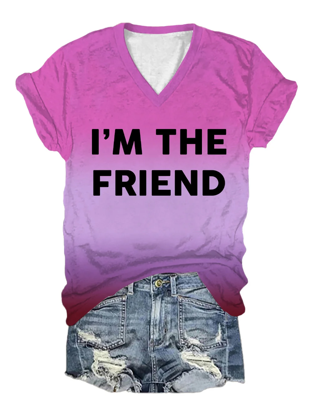 Back Off I Have A Crazy Friend V-Neck T-Shirt