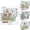 4Pcs/set Diamond Painting-DIY Full Round Drill Lighthouse Cottage(30*30 CM)
