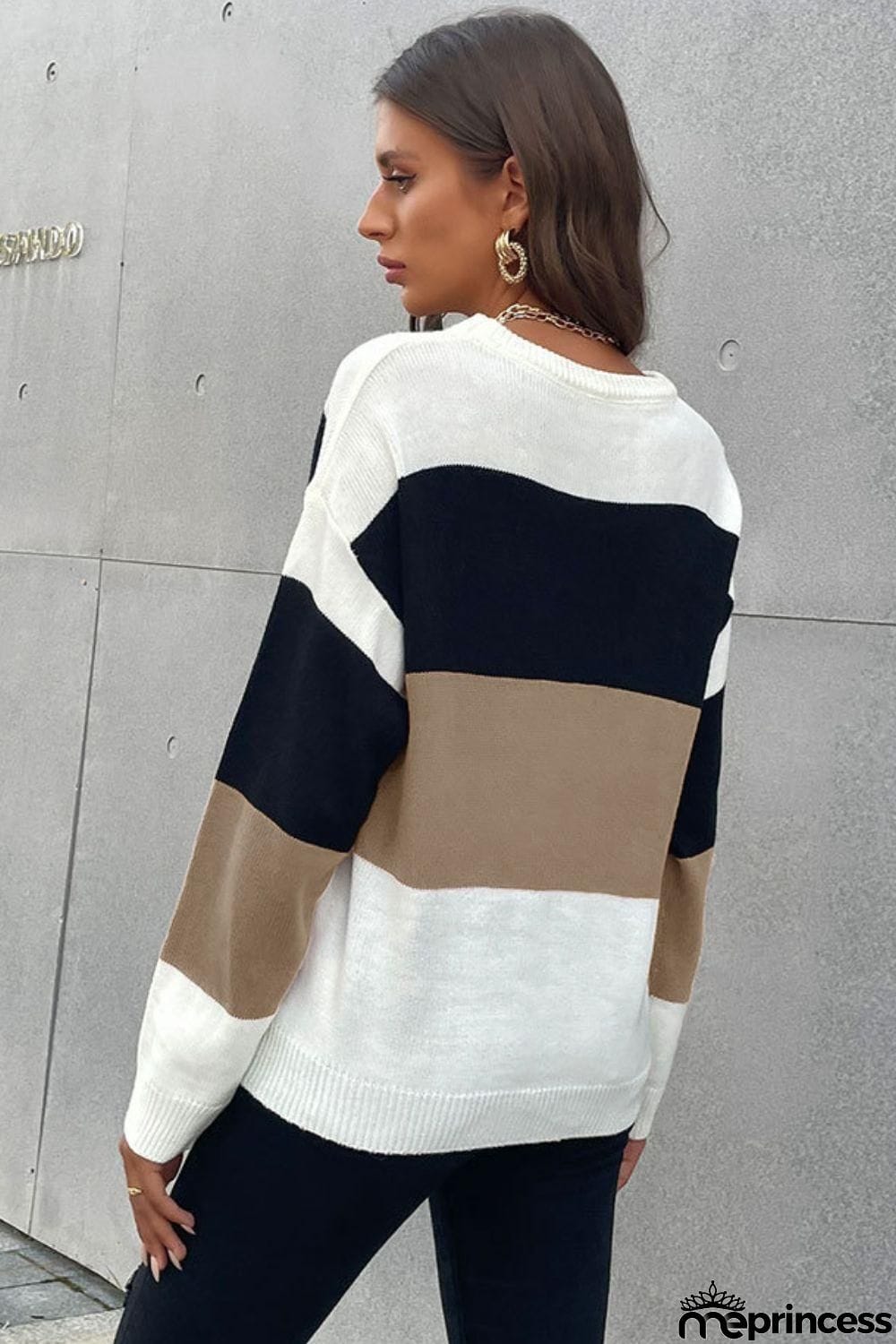 Longing For Fall Color Block Sweater