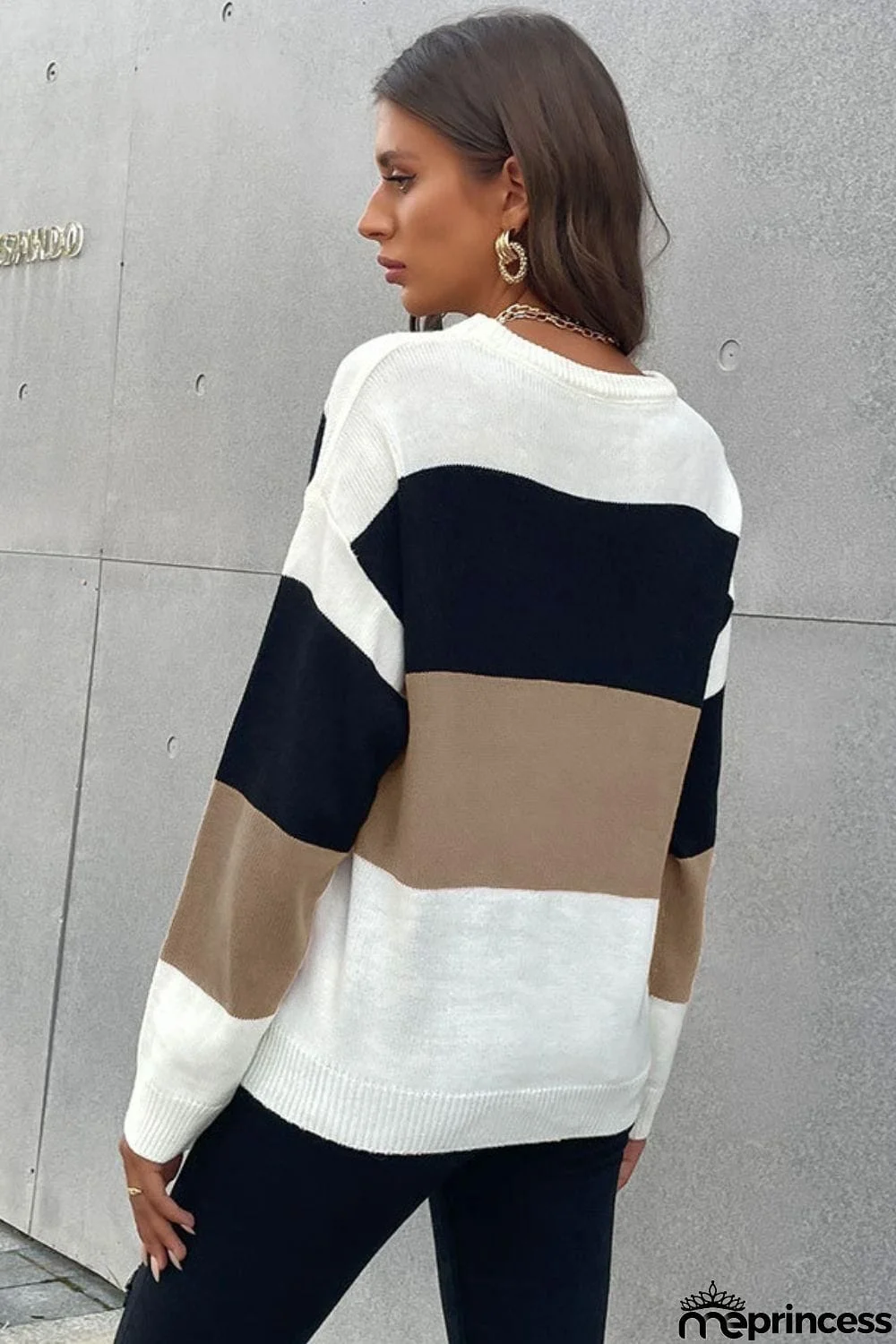 Longing For Fall Color Block Sweater