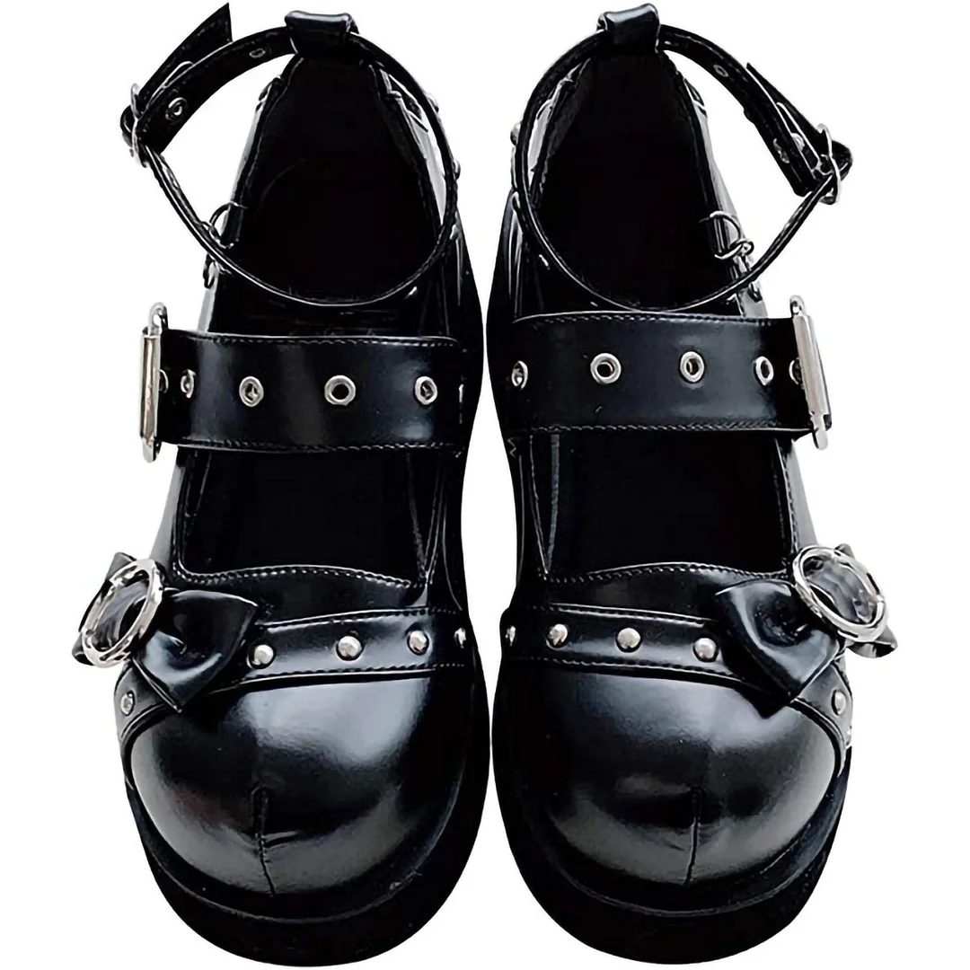 Letclo™ Punk Gothic Rock Style Platform Mary Shoes letclo Letclo