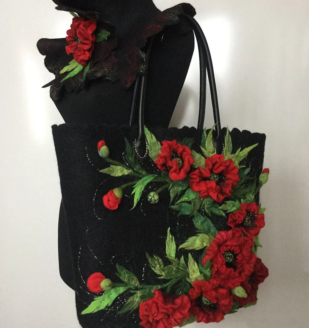 Handbag "poppy field"-Global Online Discount Store
