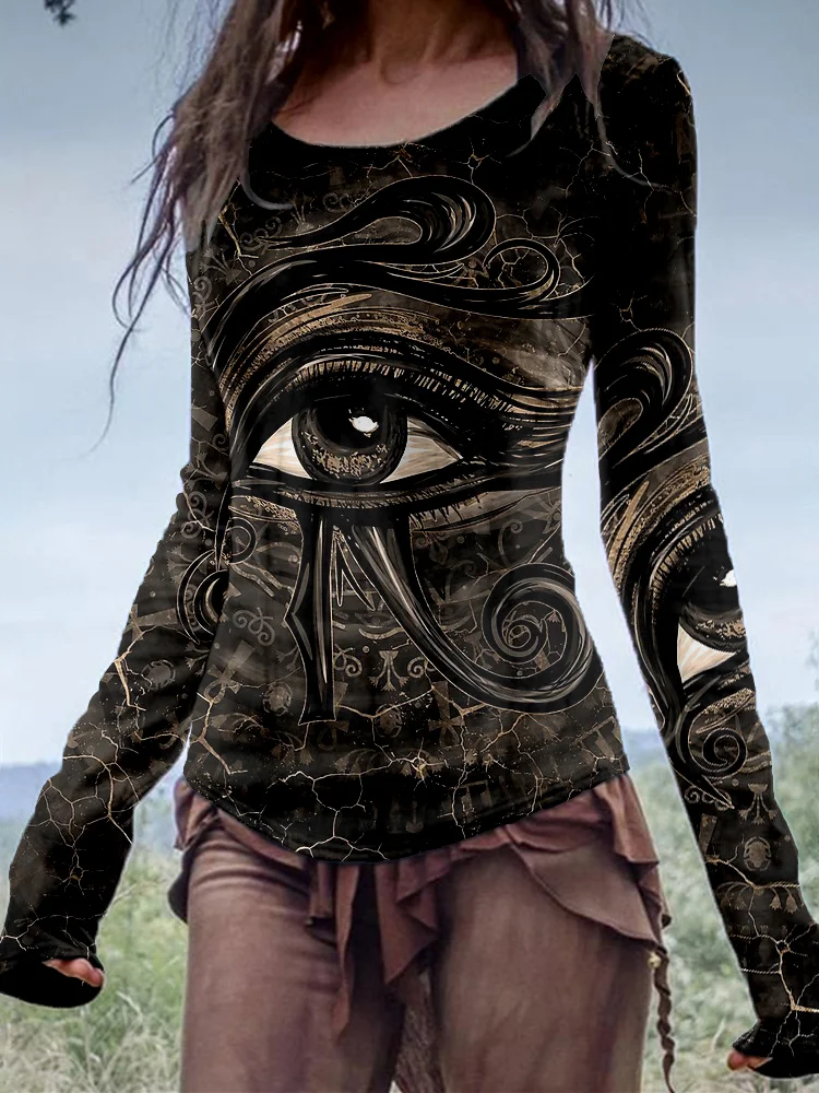 Ancient Egyptian Eye Of Horus Vintage Washed T Shirt