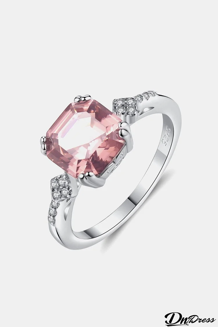 Morganite 925 Sterling Silver Ring