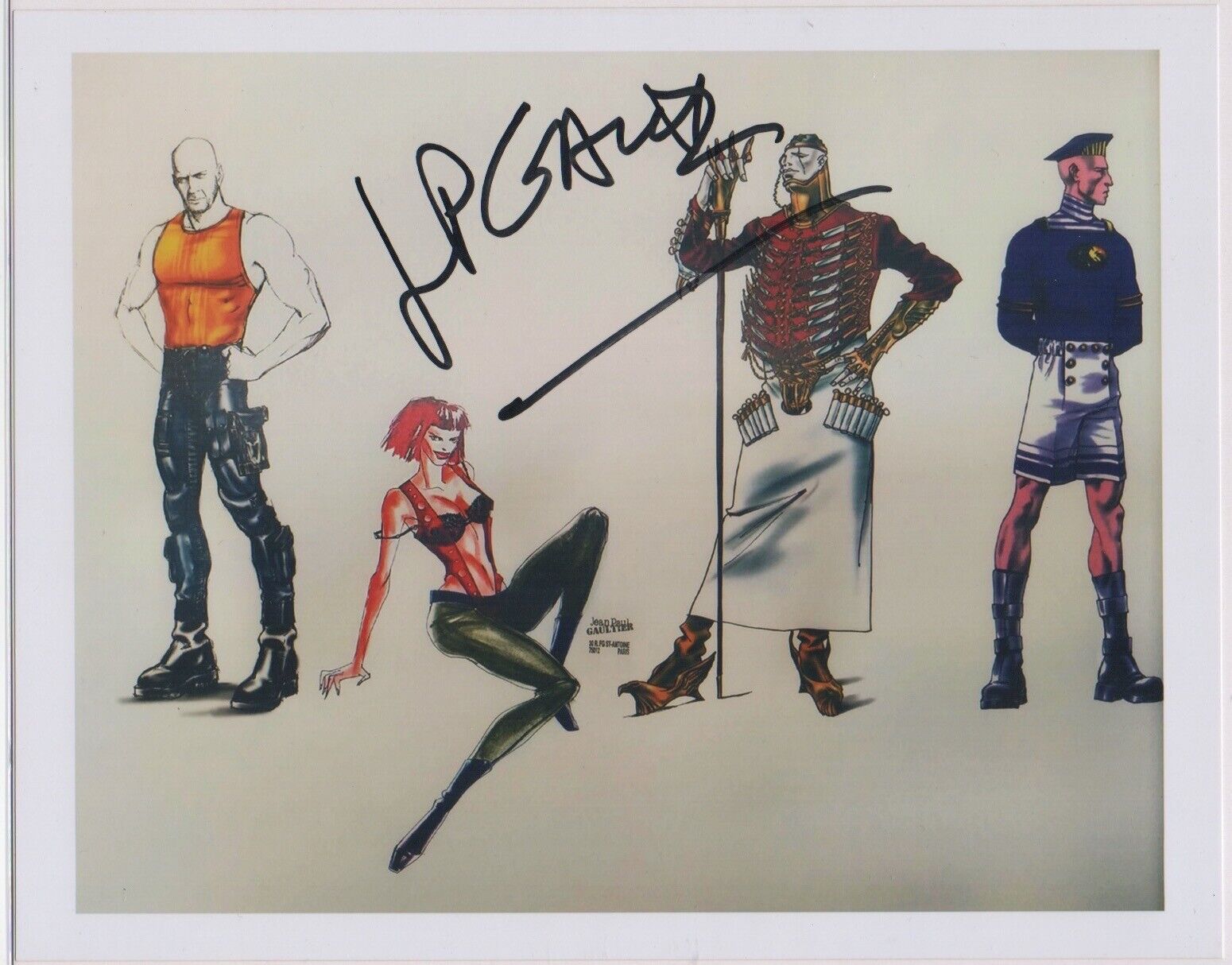 JP GAULTIER signed FIFTH ELEMENT 8x10 Photo Poster painting AUTOGRAPH auto BAS Beckett Willis