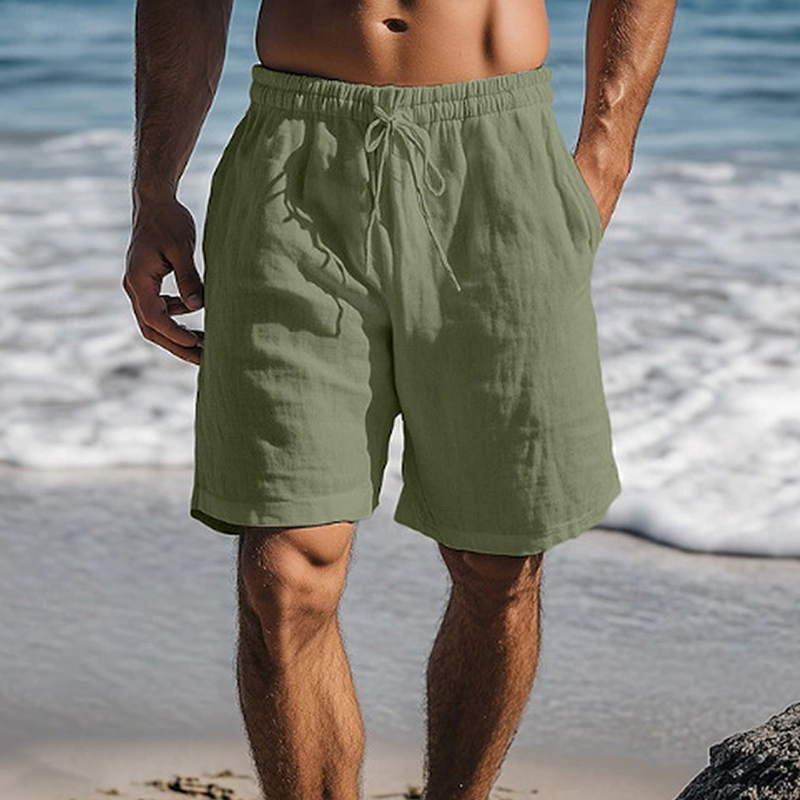  Men's Stylish Black Beach Shorts for Summer - Perfect for Casual Wear and Outdoor Activities