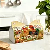 DIY Diamond Art Tissue Box Holder Farm Chicken PU Leather Diamond Art Desktop Organizer Resin Rhinestone Storage Organizers Gem Art Home Office Decor Craft Gift