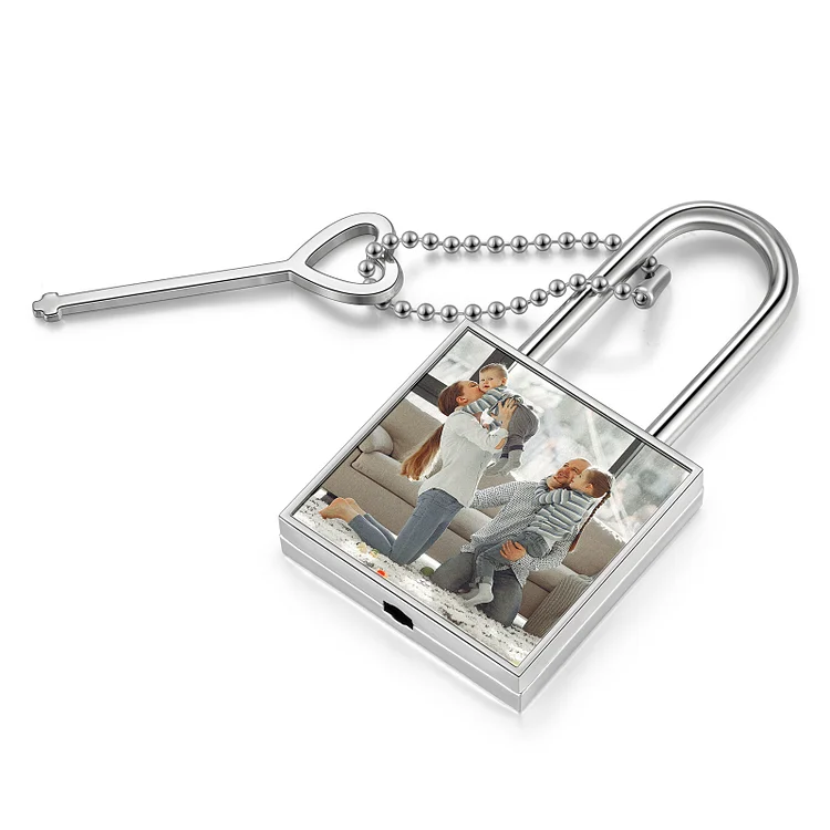 Personalized Photo Lock Engraved Love Lock Custom Text Padlocks Gifts For Couple