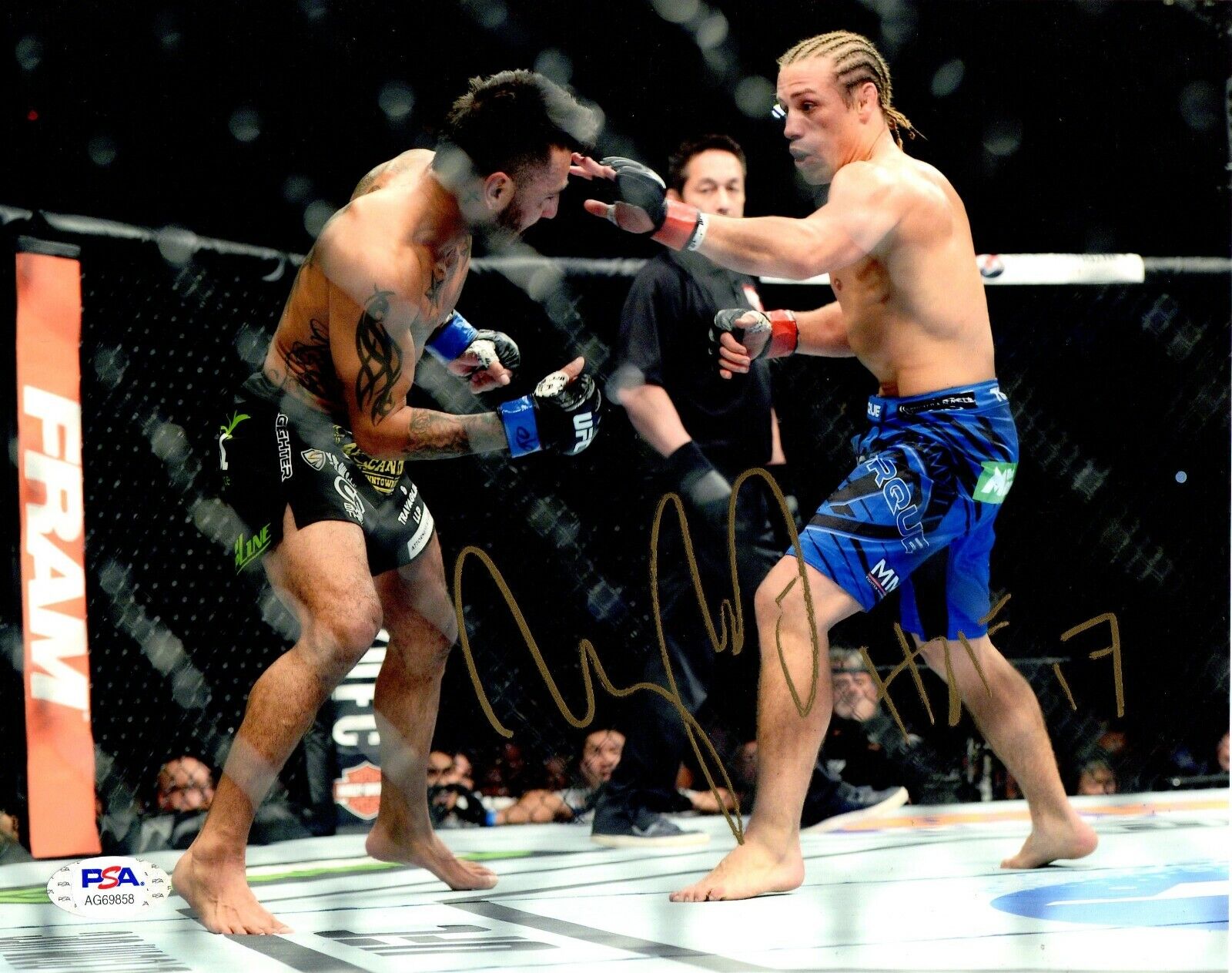 Urijah Faber autographed signed 8x10 Photo Poster painting UFC inscribed HOF 17 PSA COA