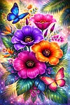 Luxury AB Velvet Diamond Painting Kit - Flower