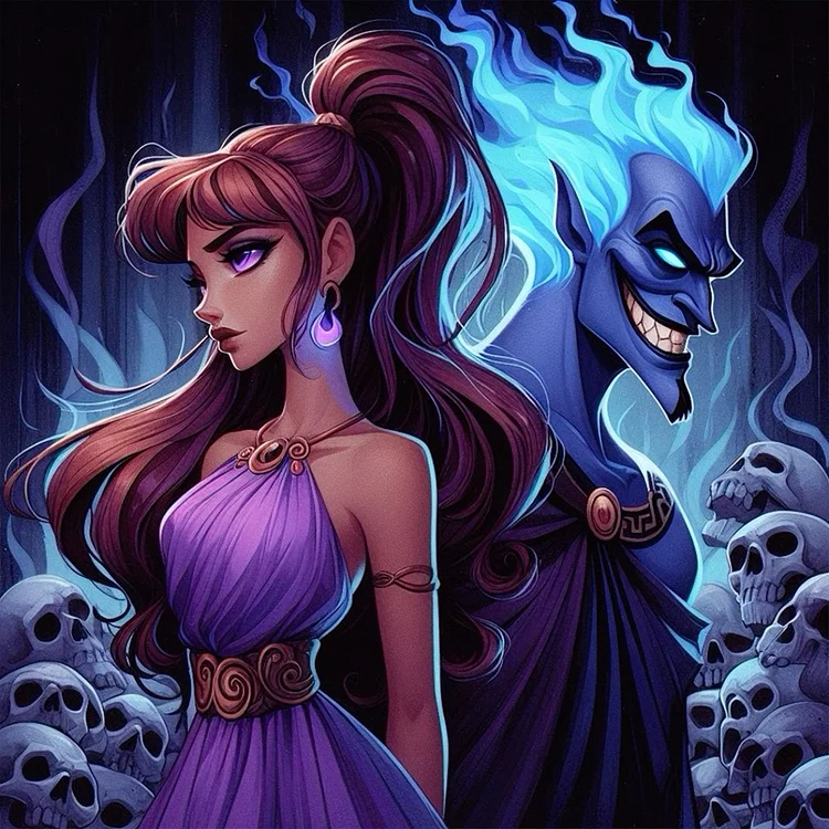 Disney Princess Megara 40*40CM (Canvas) Full Round Drill Diamond Painting gbfke