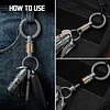 2025 New Titanium Inlay Copper Titanium Alloy Quick Release Keychain Rotatable Heavy Duty Keychain