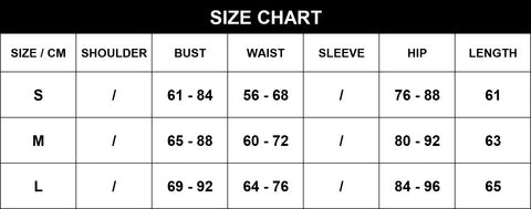 Size Chart of Charlie Ruched Mini Dress