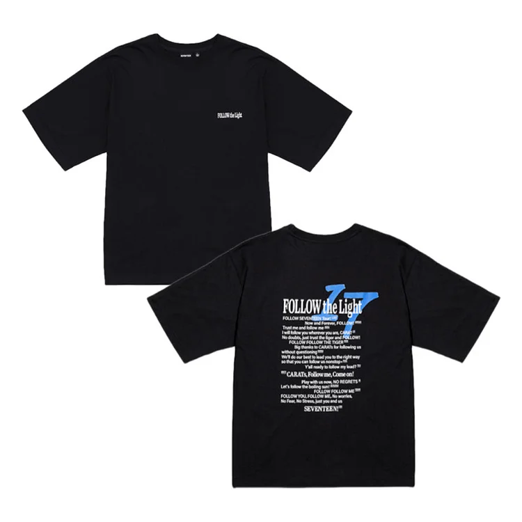 SEVENTEEN TOUR 'FOLLOW' TO SEOUL Logo Black T-shirt