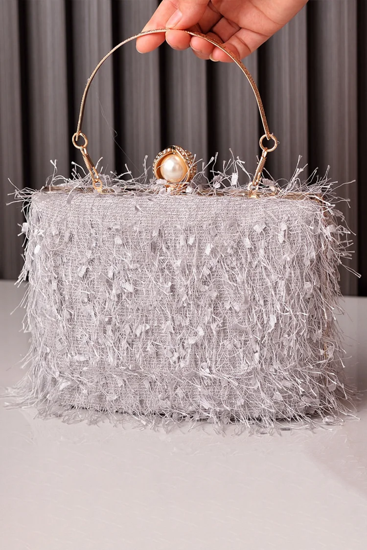 Banquet Solid Color Tassel Square Clutches Bags 2024 - Xpluswear