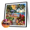 Diamond Painting-DIY Full Round Drill Abstract Beach(40*40 CM)