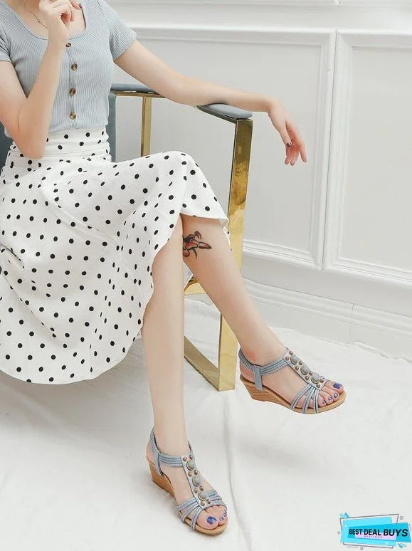 Wedge Retro Casual Fashion Roman Sandals