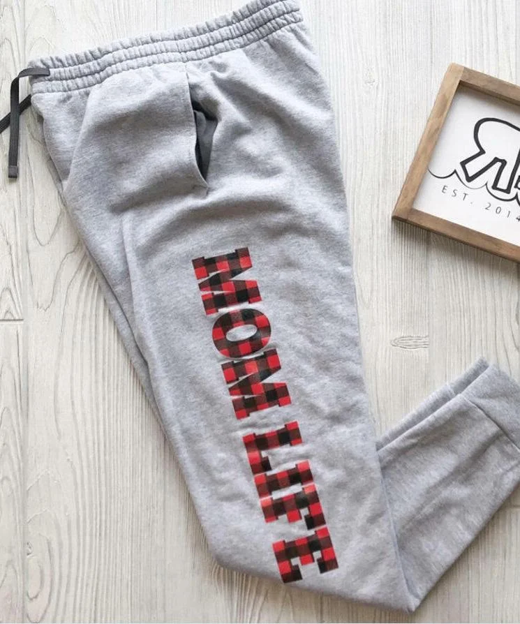 MOM LIFE Drawstring Casual Pants