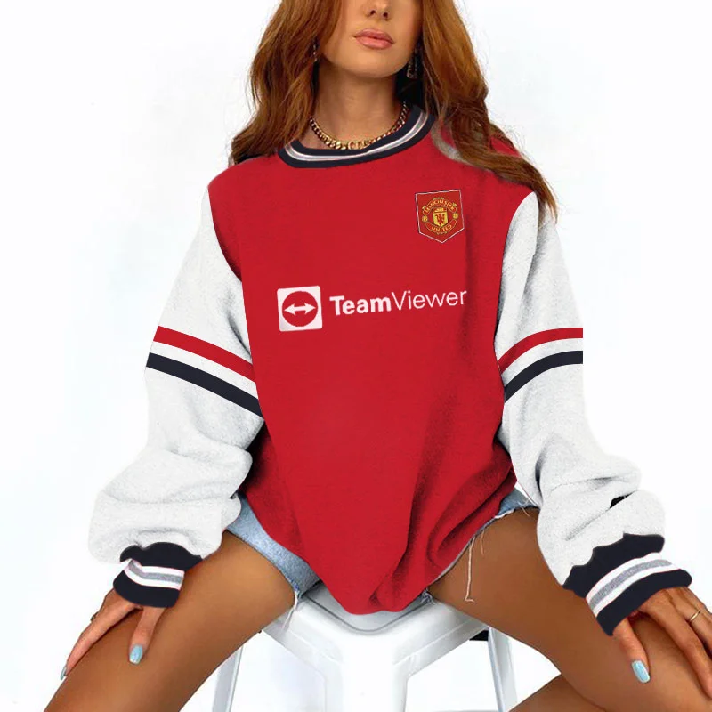 Women's Support MU Football Print Sweatshirt