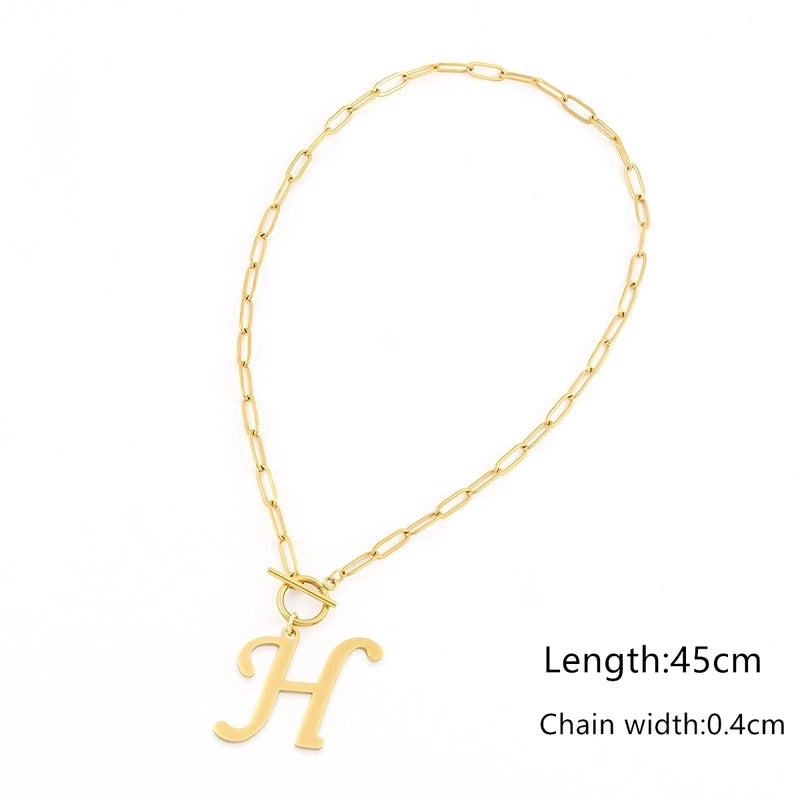 Elegant Minimalist Classic Style Letter 201 Stainless Steel 304 Stainless Steel Pendant Necklace