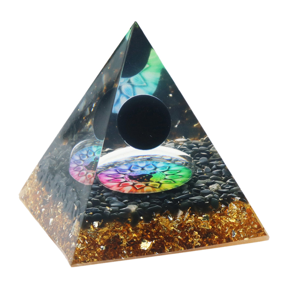 

5cm Natural Orgonite Pyramid Chakra, 501 Original