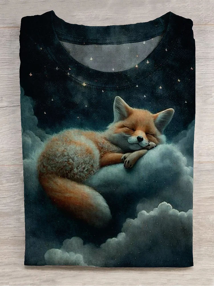 Fun fox print t-shirt