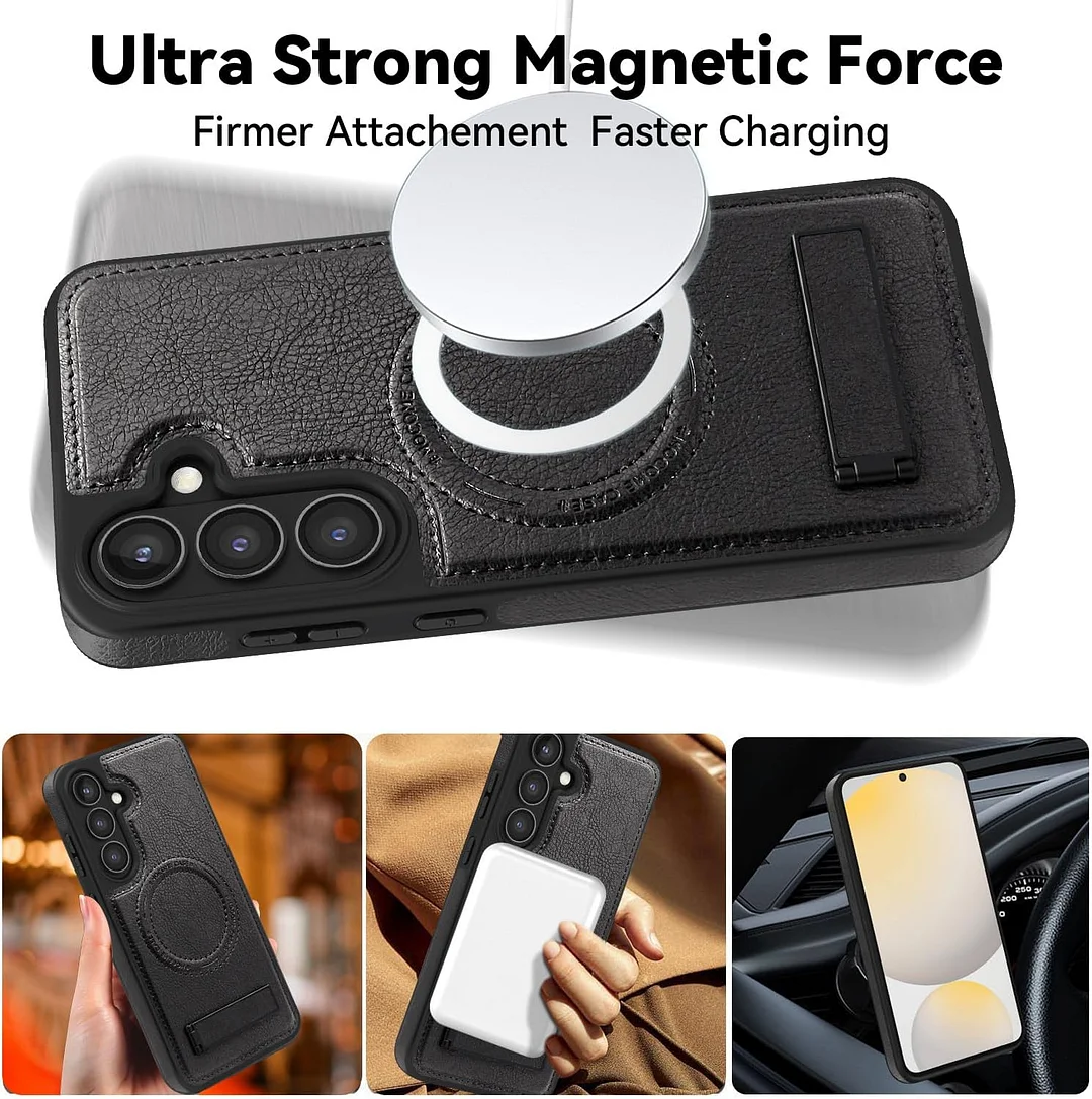 Samsung Galaxy Z Fold 6 Leather Case Magnetic Protective Case Holder Phone Case