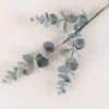 Snow Flocking 3 Stems Artificial Eucalyptus Leaf Autumn Winter Home Wedding Decor
