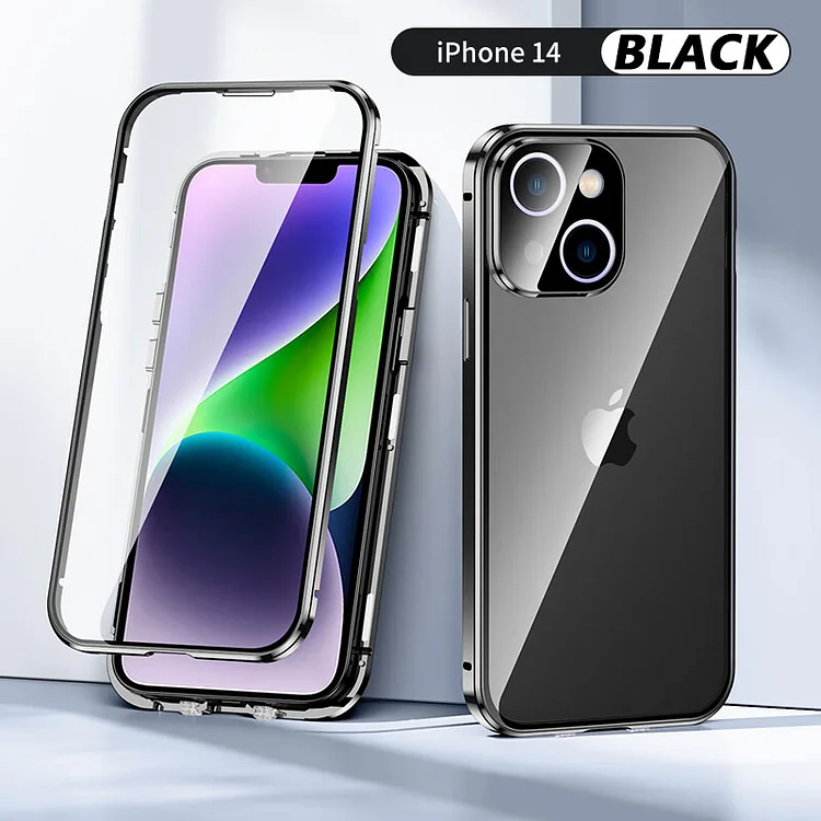 Magnetic Double-sided Tempered Glass Drop-resistant Protection Case For iPhone Series