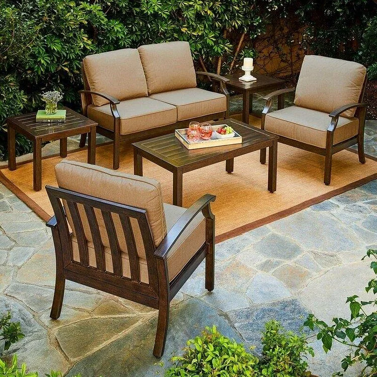 Higden Metal 4 - Person Seating Group with Cushions