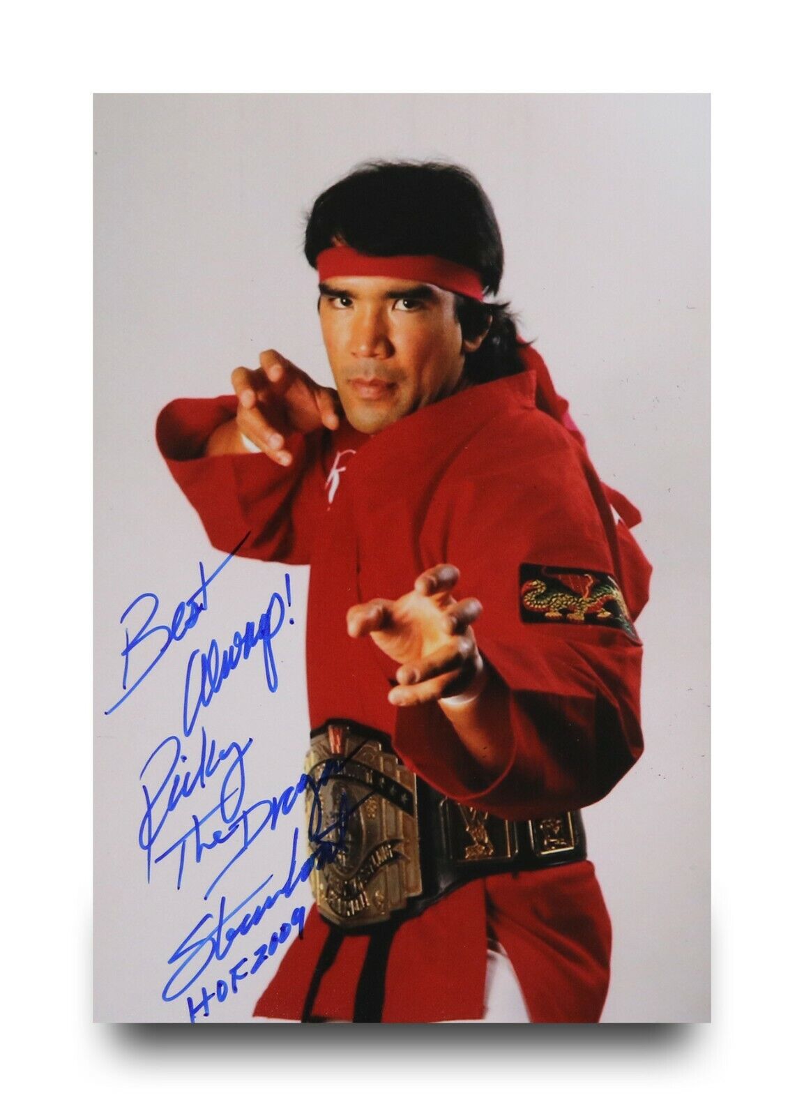 Ricky The Dragon Steamboat Signed 6x4 Photo Poster painting AWA WWF WCW Wrestler Autograph + COA