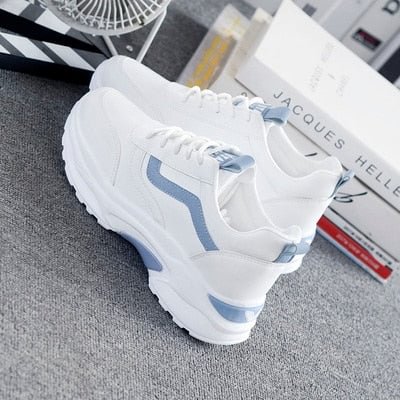 Women Sneakers 2019 Fashion Casual Shoes Woman Comfortable Breathable White Flats Female Platform Sneakers Chaussure Femme