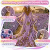 Robe am&eacute;thyste de champ lavande dame kits de peinture en diamant partiel DIY en forme sp&eacute;ciale pour adultes d&eacute;butants d&eacute;coration int&eacute;rieure peintures diamants 11,81 x 11,81 pouces