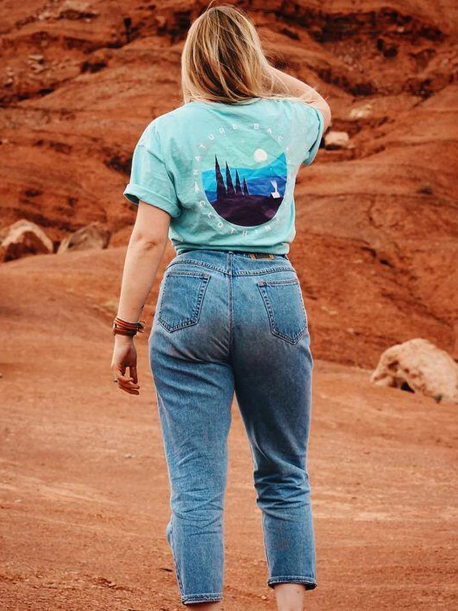 Daisy/Sun Printed Tie Dye T-shirt