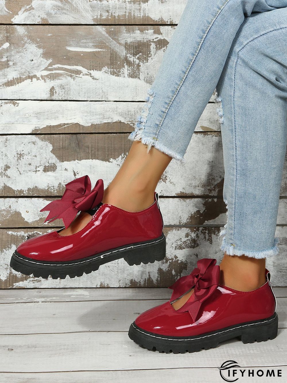 Women's Bow Decor Hollow out Slip On Mary Jane Shoes | IFYHOME