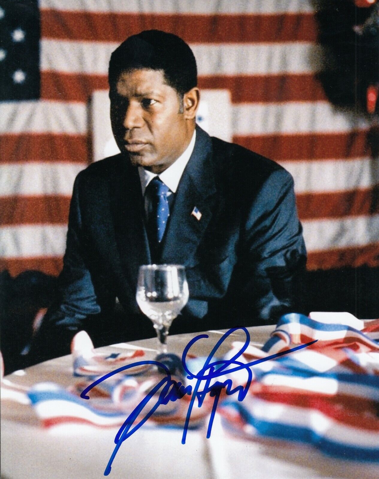 DENNIS HAYSBERT signed (24) *President David Palmer* 8X10 Photo Poster painting (PROOF) W/COA #1