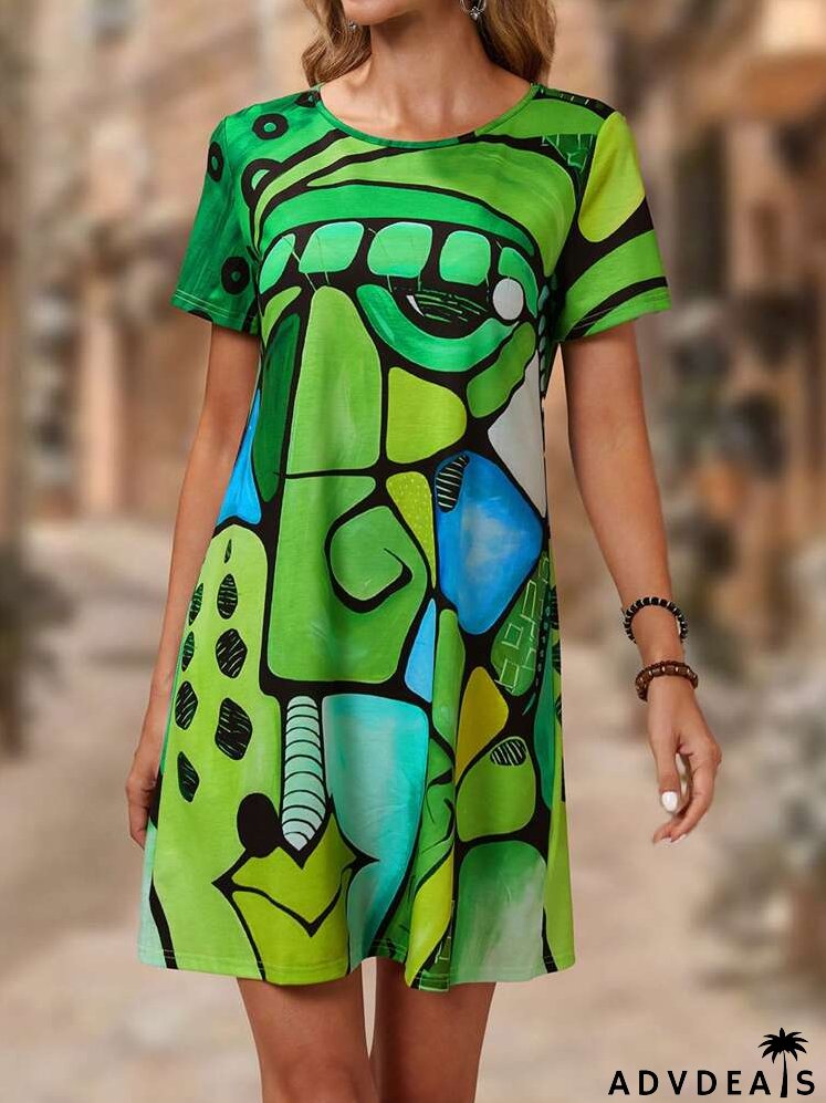 Figure Graphic Tee Dress