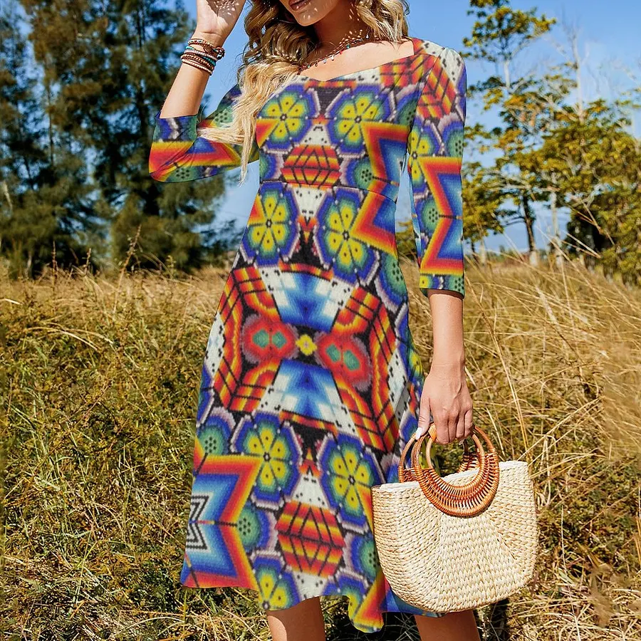 work of art midi dress Work Of Art Dress - Red/Multi