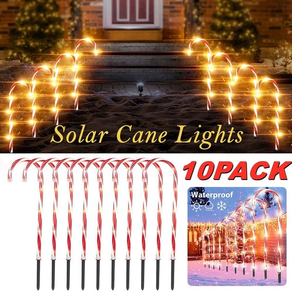 2022 New Christmas Pathway Candy Cane Light USB Street Lamp Outdoor Garden Yard Decoration - Shop Trendy Women's Fashion | TeeYours