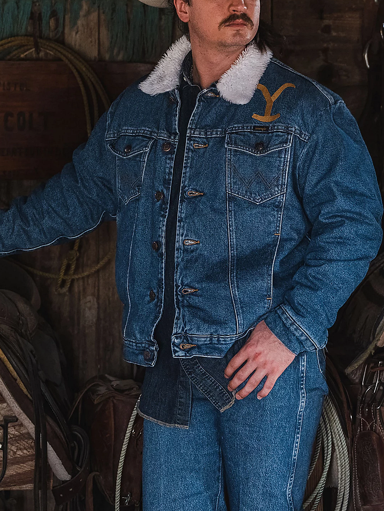 Men's Sherpa Lined Denim Jacket