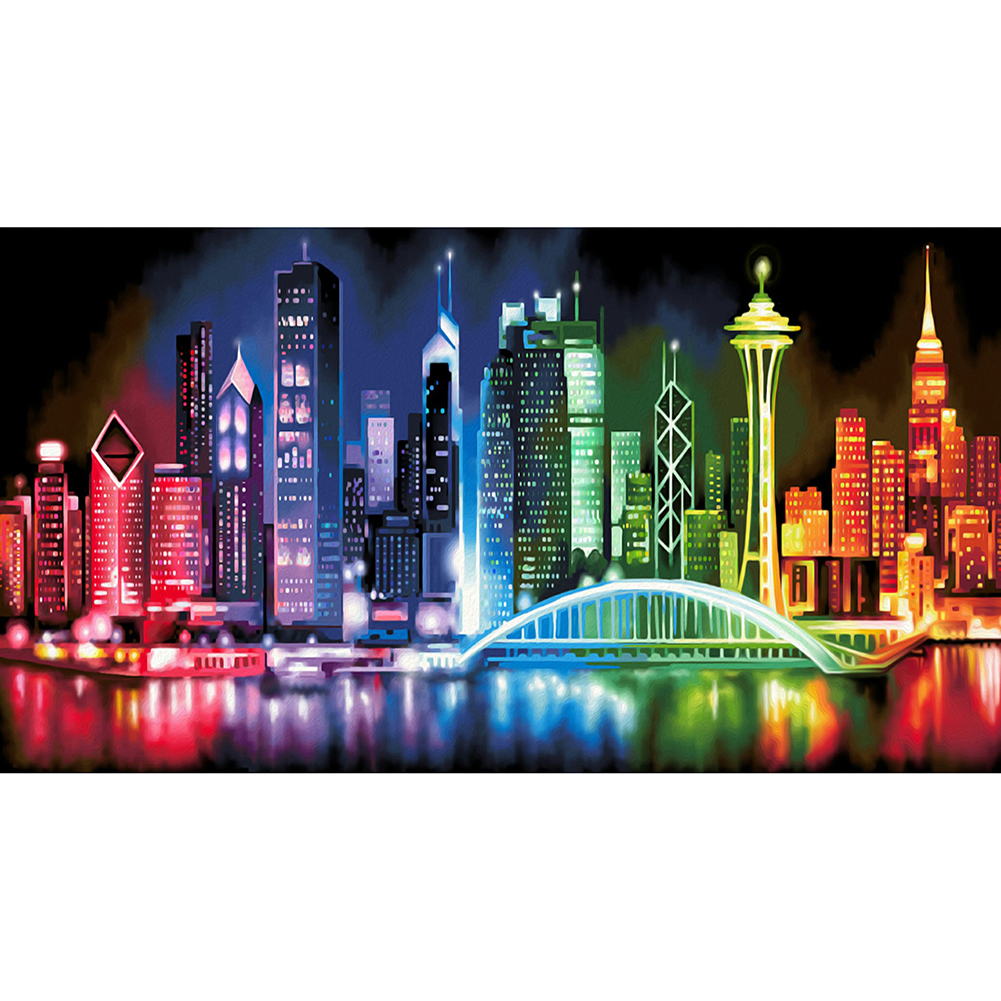 

Dazzling Night View Of City-Round Drill Diamond Painting-00*50CM, 501 Original