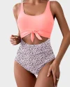 🔥2025 SUMMER 50% OFF🎁Ruched Tie-Knot Tummy Control One-Piece Swimsuit
