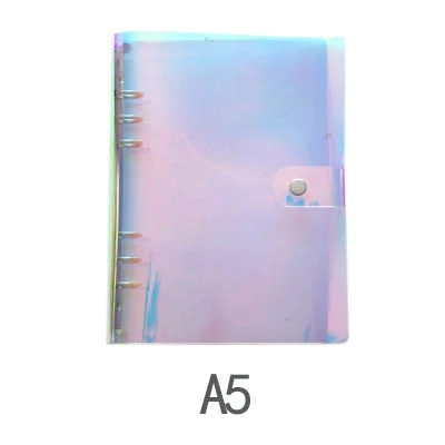 JIANWU 2018 NEW A5 A6 PVC Creative laser binder loose notebook diary loose leaf note book planner office supplies