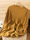 Womens Half Turtle Neck Pullover Casual Knitted Sweater