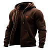 Men's Outdoor Style Hooded Sweatshirt Thick Cardigan Jacket by Inlyline