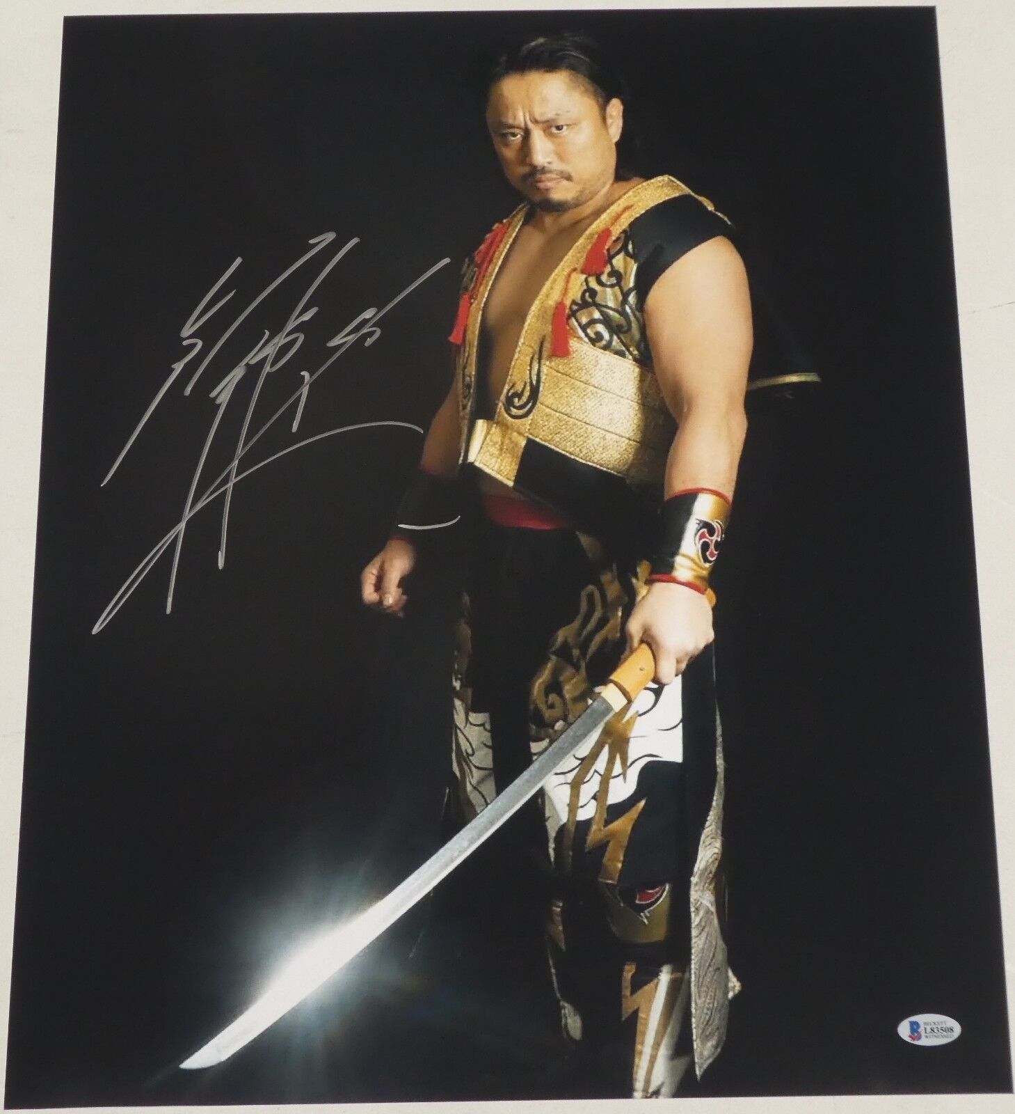 Hirooki Goto Signed 16x20 Photo Poster painting BAS Beckett COA New Japan Pro Wrestling Auto'd 1