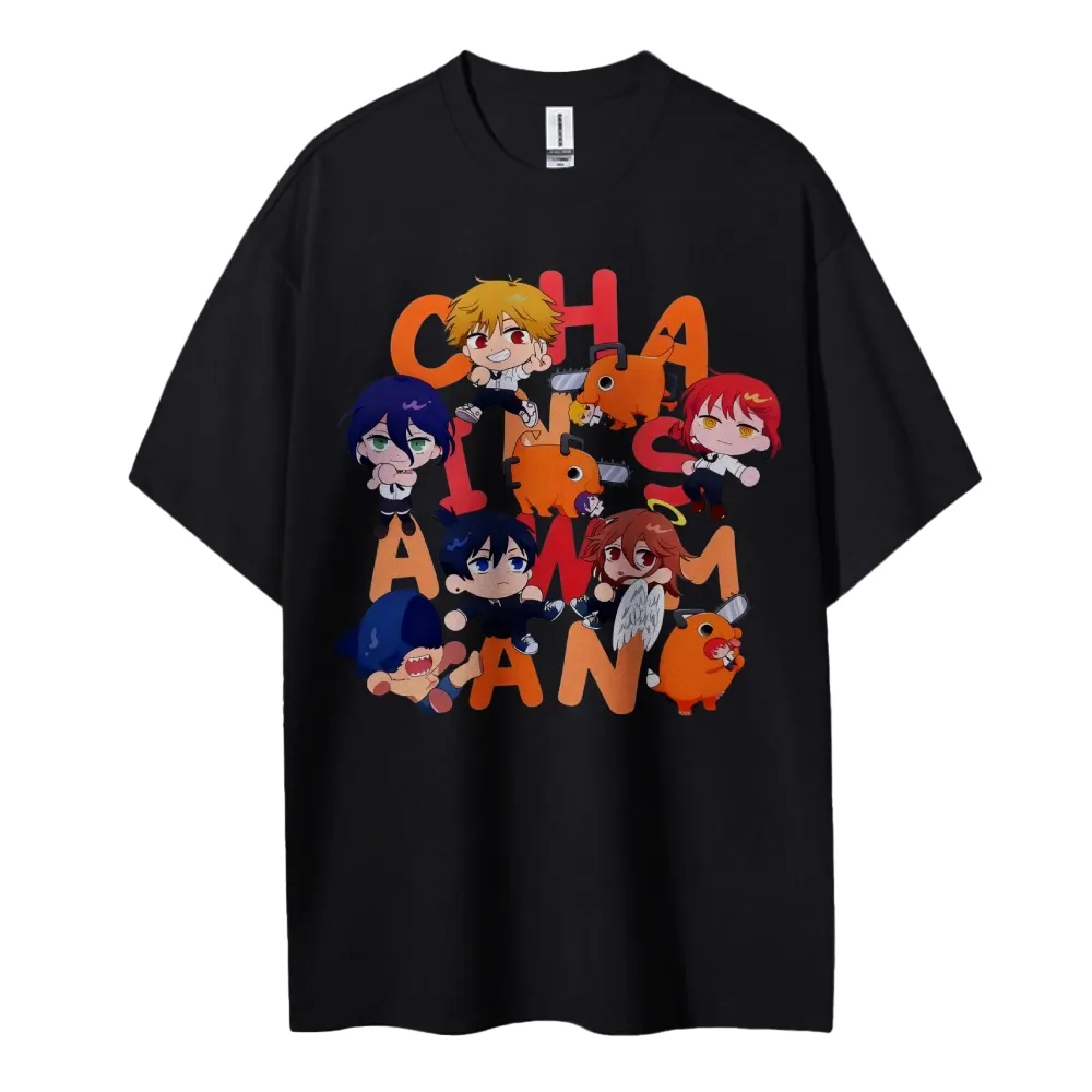 Chainsaw Man Cotton Unisex Crew Neck Anime T-Shirt