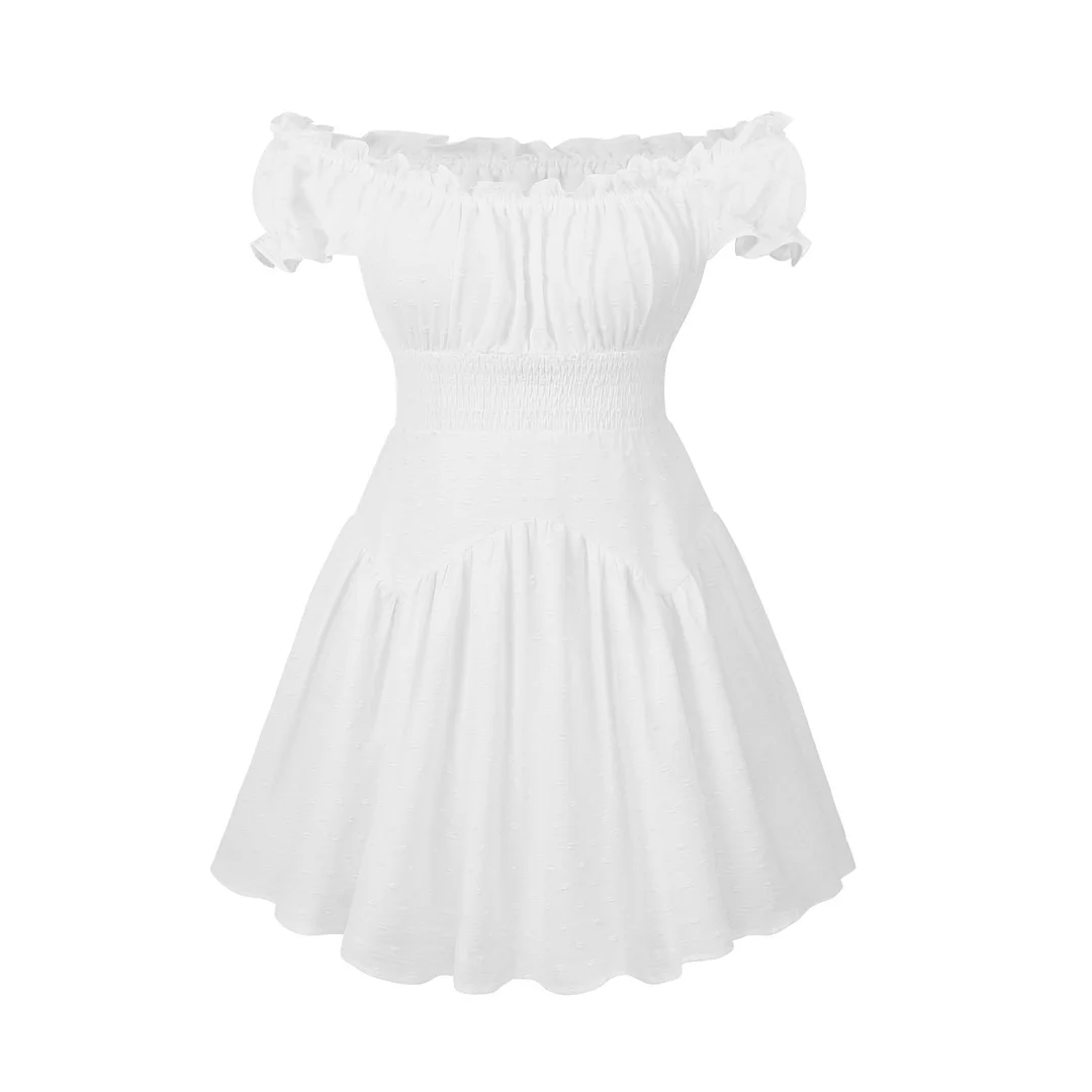 Uveng Summer Plain Fashion Wear Elegant French Dresses