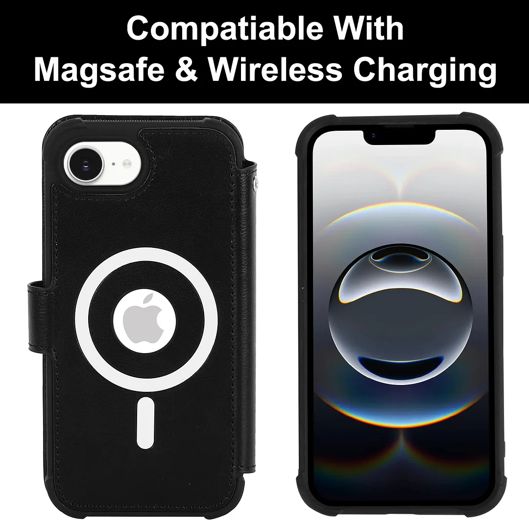 VANAVAGY Compatible for iPhone 16e Wallet Case for Magsafe Wireless Charging