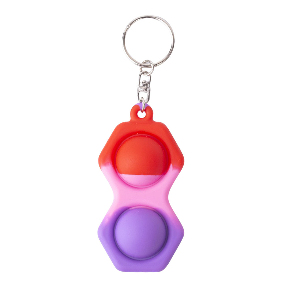 

Push Bubble Toy Stress Relief Pendant Silicone Sensory Squeeze Keychain (D), 501 Original